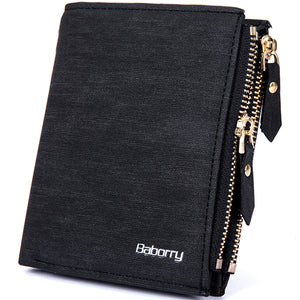 RFID Blocking Secure Wallet Protective Coin Bag Business PU Leather Zipper Wallet For Men