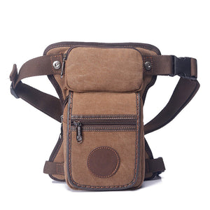 Cover Type Legs Bag Nylon Canvas Leisure Chest Bag 3 Pockets Leg Bag