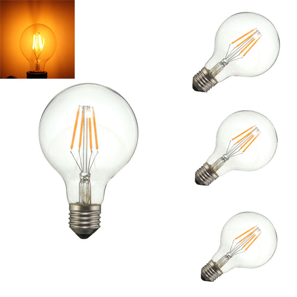 Dimmable G80 E27 4W COB Warm White 400Lumens Incandescent Edison Retro Light Lamp Bulb AC110V AC220V