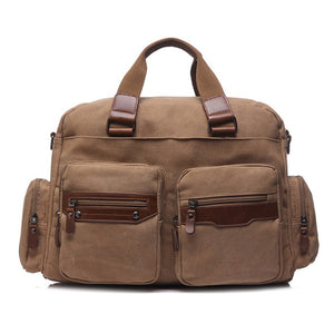 Men Canvas Handbag Vintage Travel Bag Casual Crossbody Shoulder Bag