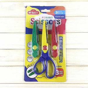 M&G 91408 Lace Scissors Hand-Crafted Set With Wavy Pattern Removable Head