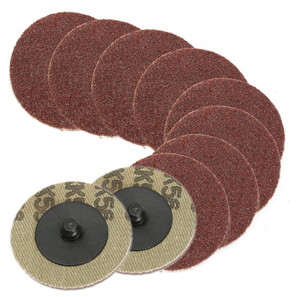 10pcs 80 Grit 2 Inch Roll Lock Sanding Discs