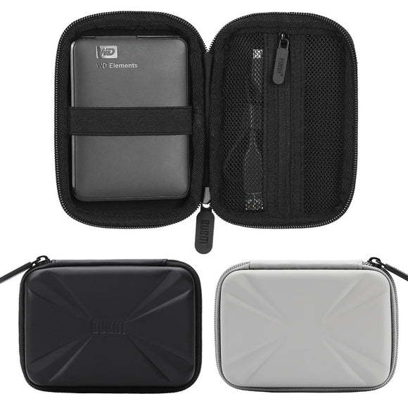 BUBM Electronic Equipment Storage Travel Bag Carry Storage Anti-Shock Protection Case for 2.5 Inch Portable HDD Hard Disk External USB Flash Drive Cable