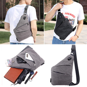 Men Anti Theft Sling Chest Bag Crossbody Shoulder Messenger Travel Hiking Pack