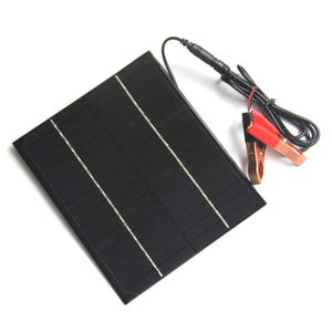 Portable 12V 6W DIY Monocrystalline Silicon Solar Panel With Crocodile Clip