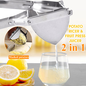 Large Stainless Steel Potato Ricer Masher Fruit Press Juicer Crusher Squeeze