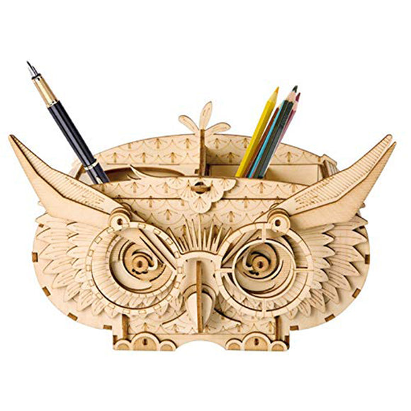 Robotime TG405 Owl Shortage Box Modern 3D Wooden Puzzle Mechanical Jigsaw Education Toy