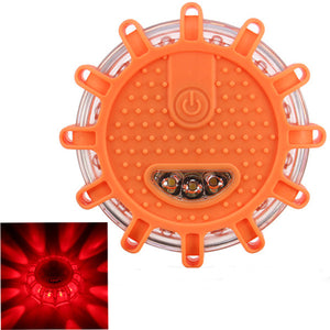 Auto 15 LED Motorcycle Round Beacon Emergency Strobe Flashing Warning Lights Safety