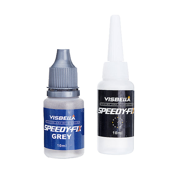 VISBELLA 7 Seconds Speedy Fix Quick Bonding Glue Grey Color Fast Dry Reinforcing Adhesive for Metal Plastic Wood Ceramic Repair