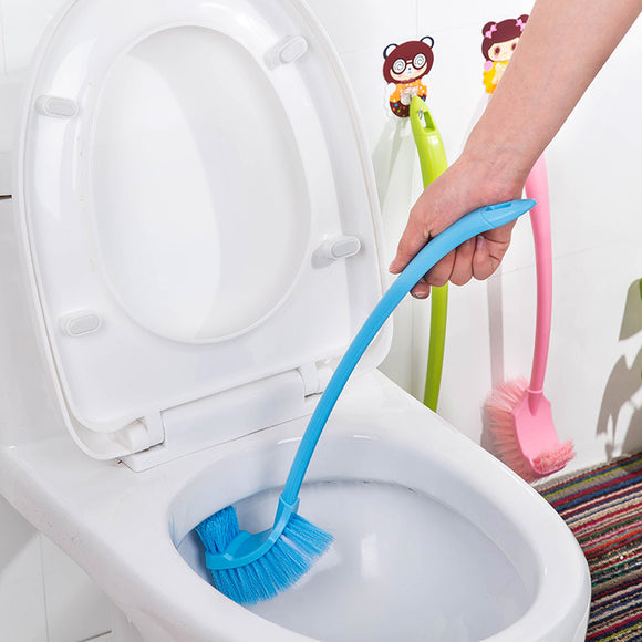 Honana BX-131 Thick Plastic Long Handle Toilet Brush Double Corner  Cleaning Brush For Bathroom