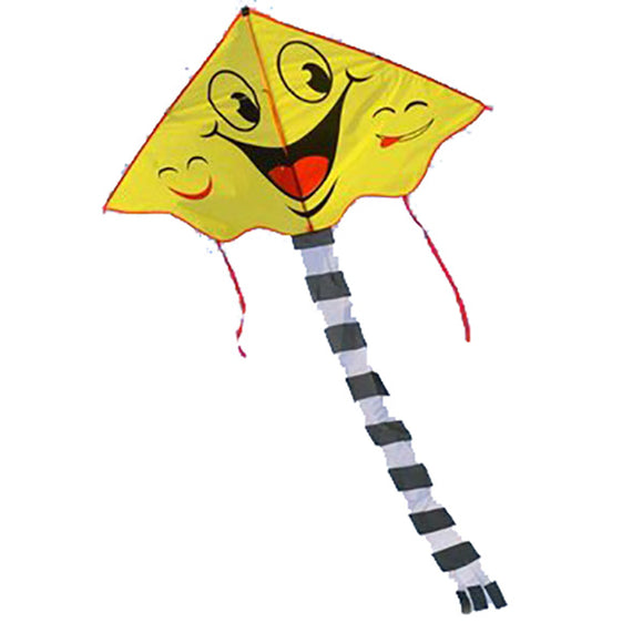 Smiling Face Kite Two Patterns Cartoon Kite Sports Beach Kite for Kids