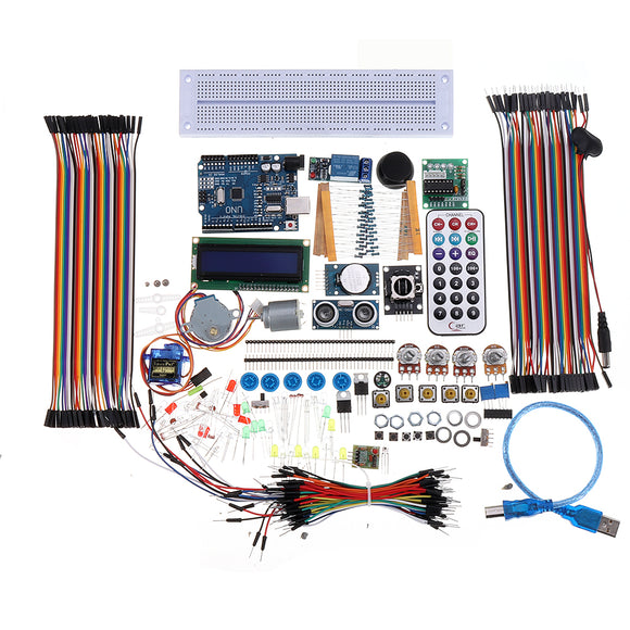 UNO R3 Medium Starter Kits for  Beginner STEM 1602 LCD Motor Relay