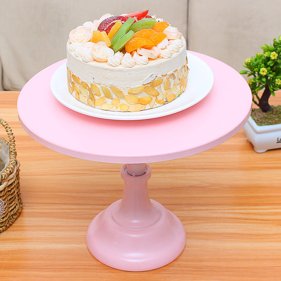 12 Inch Iron Round Cake Stand Pedestal White Pink Dessert Holder Wedding Party Decorations