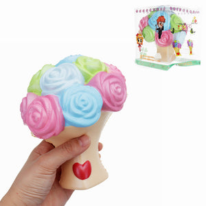 Jumbo Squishy Rose Flower 15*12cm Slow Rising Toy Mother's Day Gift