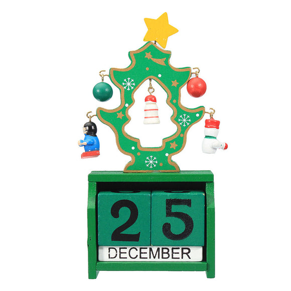 Christmas Wooden Calendar Decoration Gifts