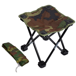 Camouflage Contraction Folding Stool Recreational Fishing Stool Portable Stool Fishing Gear