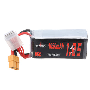 URUAV 14.8V 1050mAh 95C 4S Lipo Battery XT60 Plug for FPV RC Drone