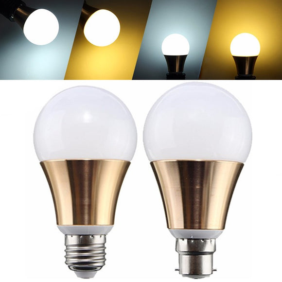 Non-Dimmable E27 B22 9W 5730 SMD Bayonet Gloden LED Light Globe Bulb Lamp AC85-265V