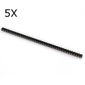 5pcs 40Pin Single Row 2.54mm Round Female Header Pin