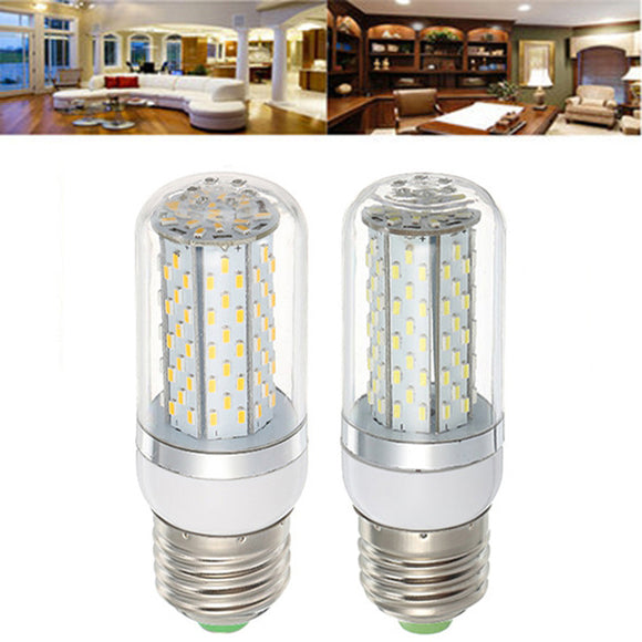 E27 5W SMD3014 120LEDs Warm White Pure White Corn Light Bulb AC85-265V