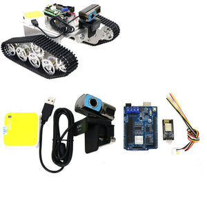 UNO R3 Board+Motor Drive Board+ Camera+Router+Wifi Module Kit 2/3/4WD Smart Chassis Tank Car Video Controller Kit with for Arduino DIY Part