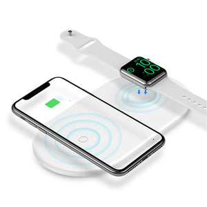 Baseus Dual Coins Magnetic Wireless Charger Pillow For iPhone X XS XS Max XR 8 Apple Watch 4 3 2