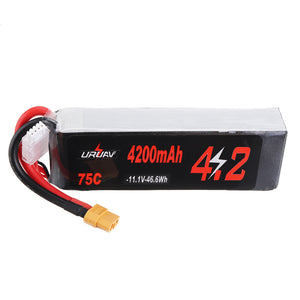 URUAV 11.1V 4200mAh 75C 3S Lipo Battery XT60 Plug for RC Racing Drone