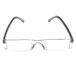 Portable One Piece Rimelss Reading Glasses Eyewear Fatigue Relieve Strength 1 1.5 2 2.5 3 3.5