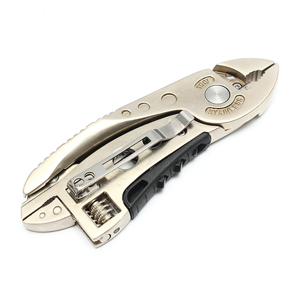 Golden Multitool Adjustable Wrench Jaw+Screwdriver+Pliers+Knife Multitool Set