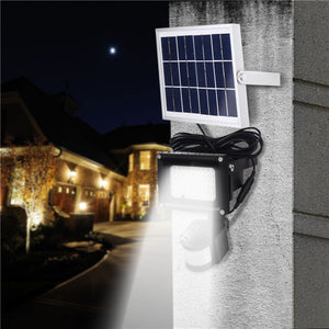 54 LED Solar Powered Motion Sensor Flood Light Remote Control Waterproof Security Outdoor Wall Lamp