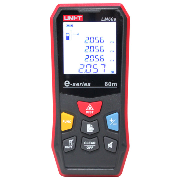 UNI-T LM60e 60m Laser Distance Meter Laser Rangefinder Laser Electronic Ruler Distance Measuring Instrument Area/Volume Measurement