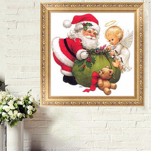 30x40cm Merry Christmas Santa Claus 5D Diamond Painting Embroidery Craft Cross Stitch Home Decor