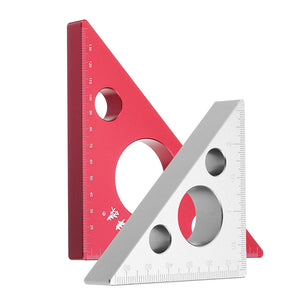 90 Degrees Aluminum Alloy Height Ruler Metric Inch Woodworking Triangular Ruler