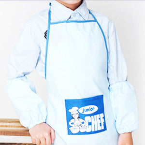 Children Apron Chef Hat Kids Craft Art Cooking Baking Painting Baby Pinafore