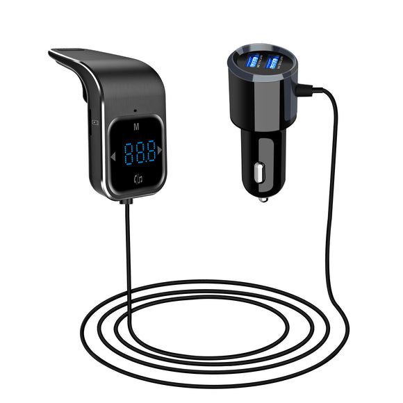 ELEGIANT bluetooth Hands Free LED Tocuh Screen Dual USB Built in Microphpne Car Charger