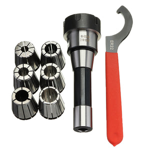 Machifit R8-ER32 Collet Chuck Milling Tool Holder with 6Pcs ER32 Spring Collets Set for CNC Tool