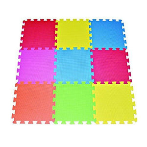 Vvcare BC-FM01 9-tile Solid EVA Foam Baby Playmat Kids Safety Exercise Floor Mat