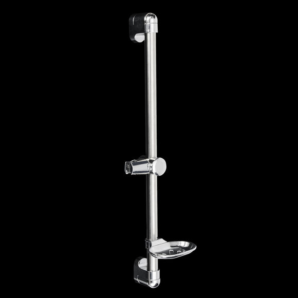 Stainless Steel Adjustable Riser Rail Bar Shower Stand Soap Stand Shower Head Towel Holder 610mm