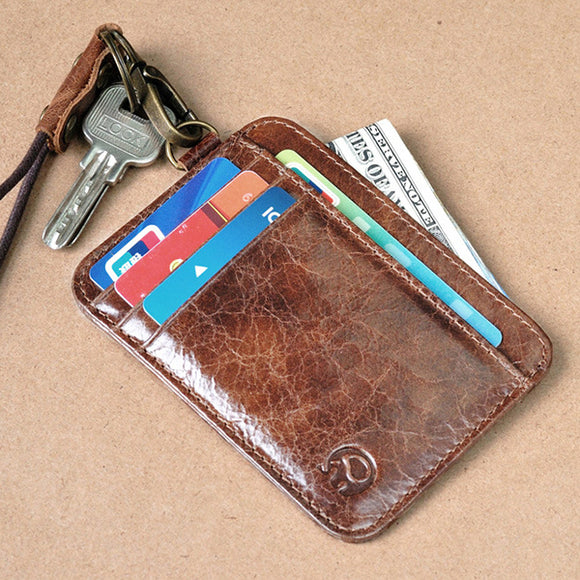 Vintage Genuine Leather Card Holder Wallet Purse For Men