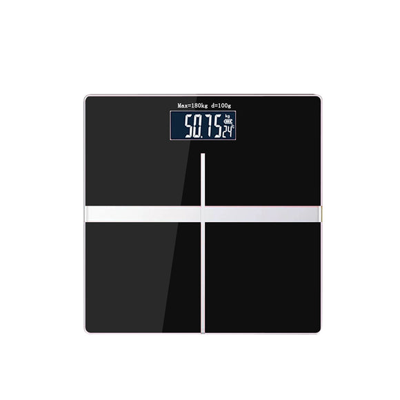 AUGIENB Electronic Weight Scale Square Black Electronic Scale Body Household Weight Scale Convenient Health Scale