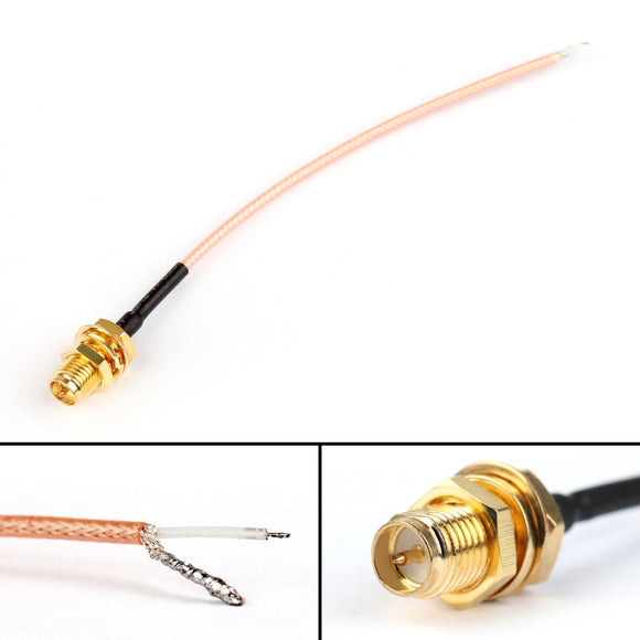 DIY 150mm SMA/RP-SMA Female to PCB Solder Pigtail Antenna Extension Adapter Cable RC Drone