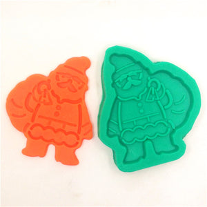 Silicone Christmas Santa Cake Chocolate Biscuit Mold Fondant Pastry Mould Decoration Baking Cake