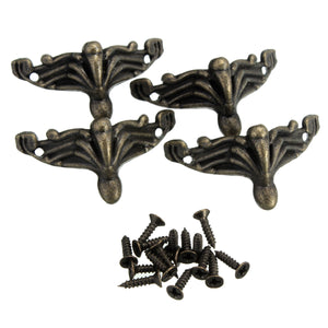 4pcs Bronze Furniture Foot Zinc Alloy Small Tiger Foot Hardware Accessories