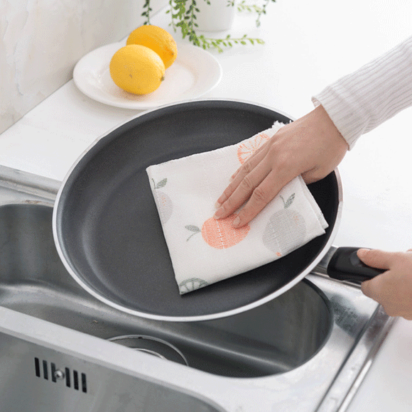 Thicken Anti-grease Wood Fiber Dish Towel Kitchen Cleaning Cloth Wiping Rap Washing Towel