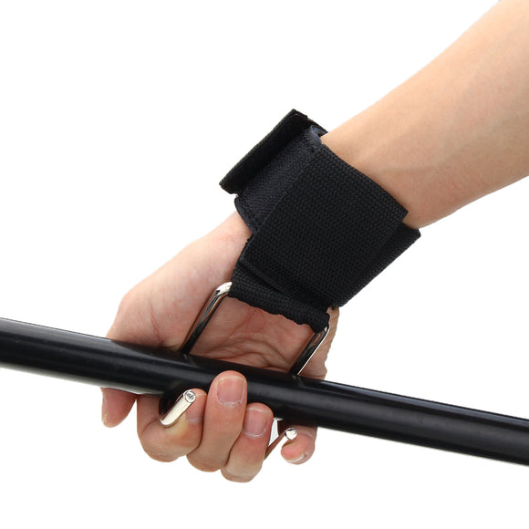 Professional Weight Strap Glove Hook Metal+Polyester Fiber Gloves Wrist Support Straps Tools