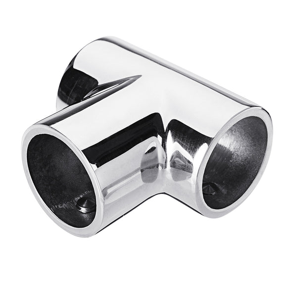 22mm 7/8 Inch 316 Stainless Steel 3 Way 90 Degree Tee Yacht Marine Boat Handrail Fitting