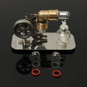 Mini Hot Air Stirling Engine Motor Model Educational Toy Kits Electricity Gift