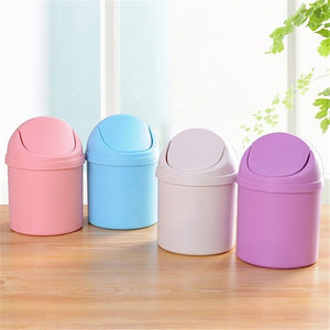 Mini Waste Bin Desktop Garbage Basket Home Table Trash Can Dustbin Container