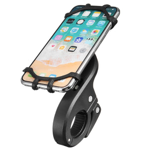 4.7-6.0 inch Handle Phone Holder Silicone Strap Mount Motorcycle Bike Universal