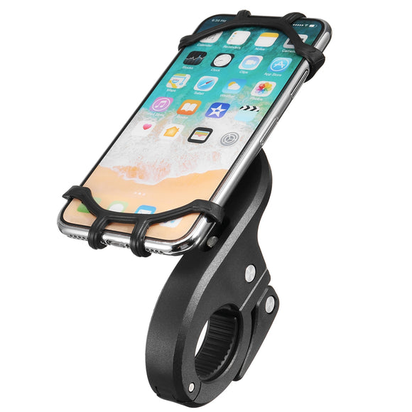 4.7-6.0 inch Handle Phone Holder Silicone Strap Mount Motorcycle Bike Universal